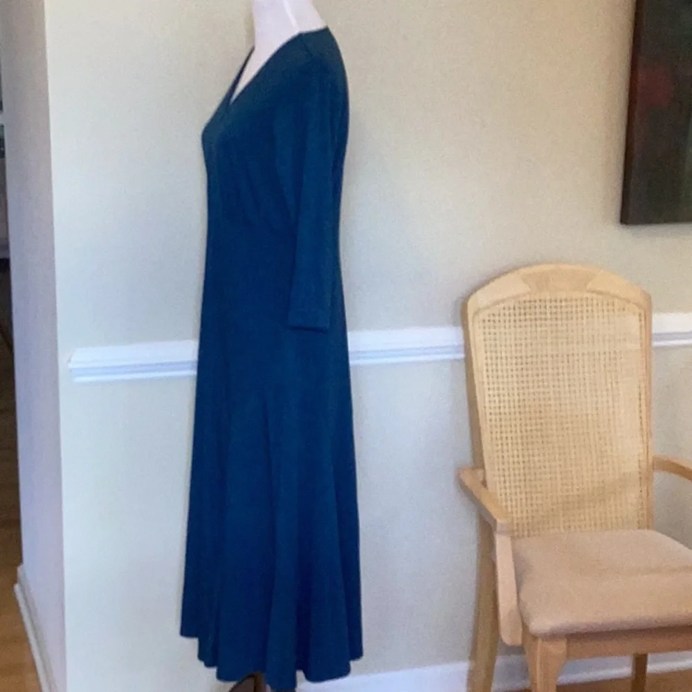 Two-Twenty Collection @blair.com deep blue knit midi dress with empire w… - Picture 5 of 13